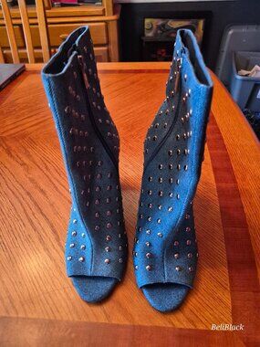 Jessica Simpson  denim studded boots